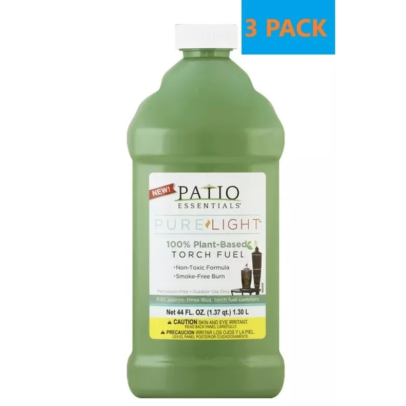 3-Pack Patio Essentials Nature's Flame Torch Fuel 44 oz x 3 NEW 100% Plant-Based